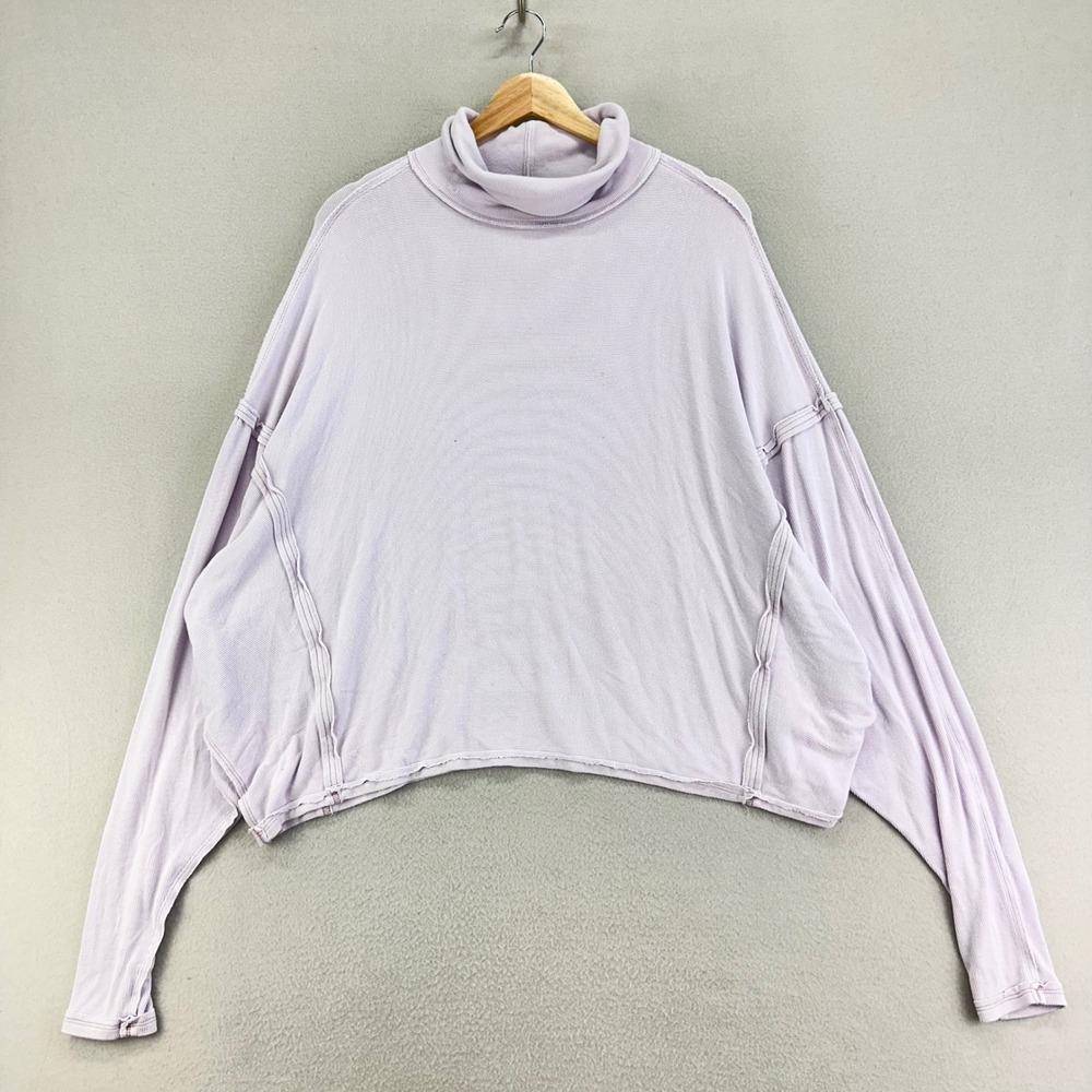Free People Alameda Pullover Shirt Size S Lilac Purple Oversized Dolman Slouchy
